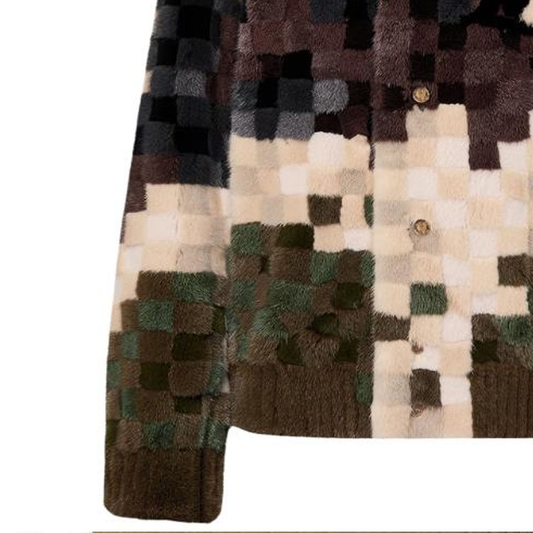 LOUIS VUITTON Pharrell FW25  Multicolor Loose Fur Single-Breasted Coat 1AFISN 圖 7