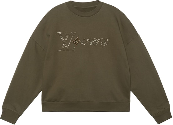 루이비통 x 퍼렐 로고 스터드 프린트 크루넥 스웻셔츠 그린 1AFJH9 Order 루이비통 x 퍼렐 로고 스터드 프린트 크루넥 스웻셔츠 그린 1AFJH9