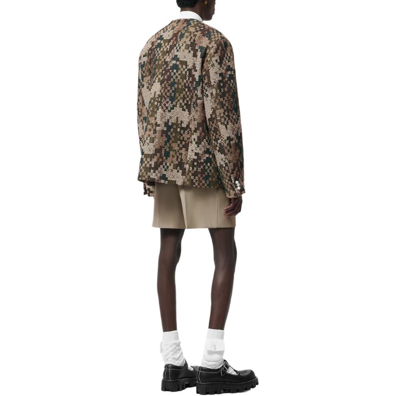 Shop 路易威登 x 菲瑞尔 SS24 提花单排扣夹克 多色款 1AFIGI