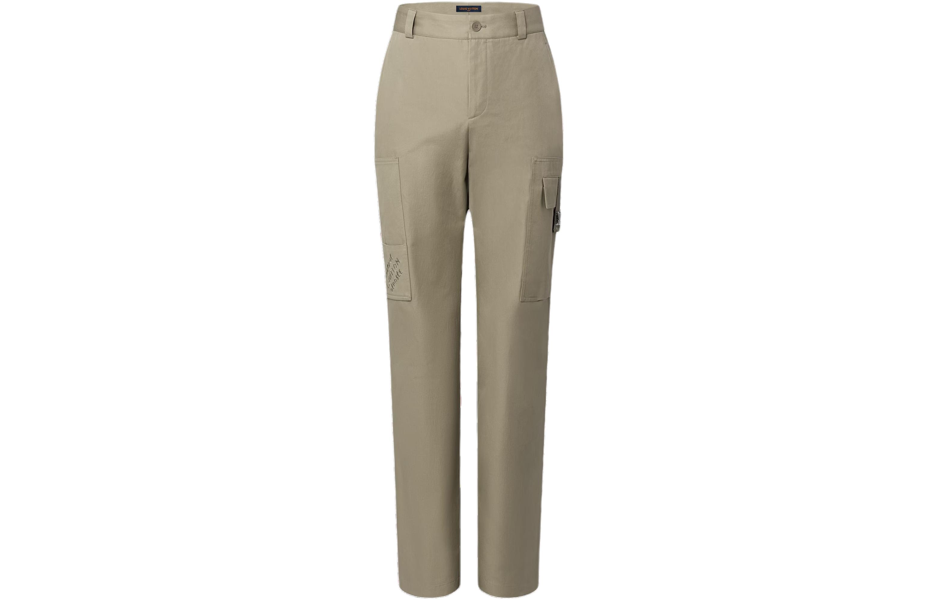 Order Pantalones de Trabajo Hombre LOUIS VUITTON x Pharrell SS24 Khaki Bordados. 1AFJA0