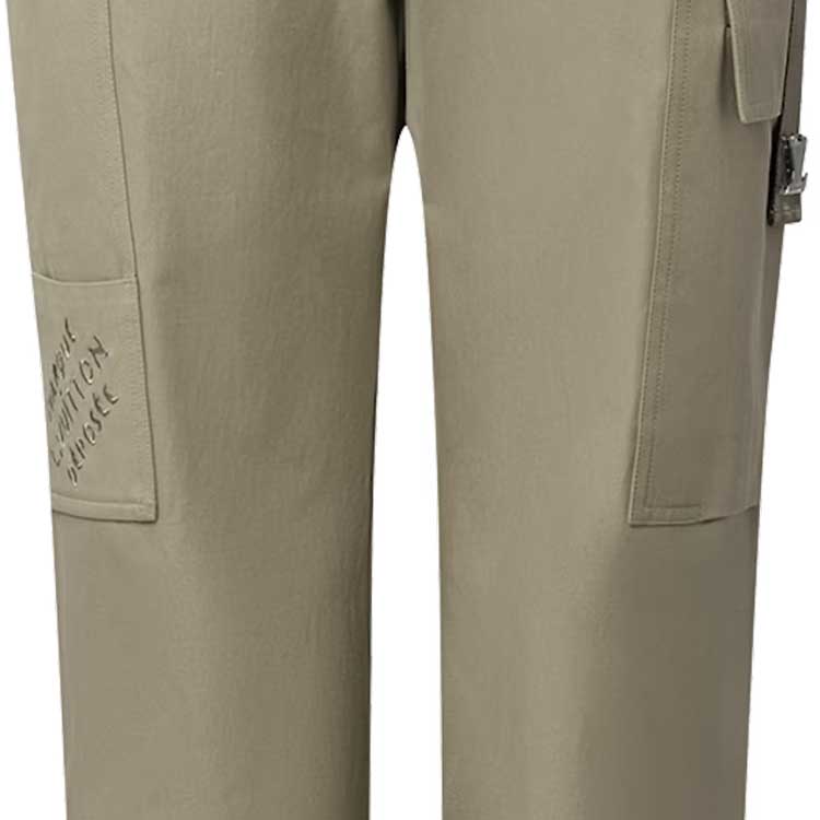 Details for Pantalones de Trabajo Hombre LOUIS VUITTON x Pharrell SS24 Khaki Bordados. 1AFJA0