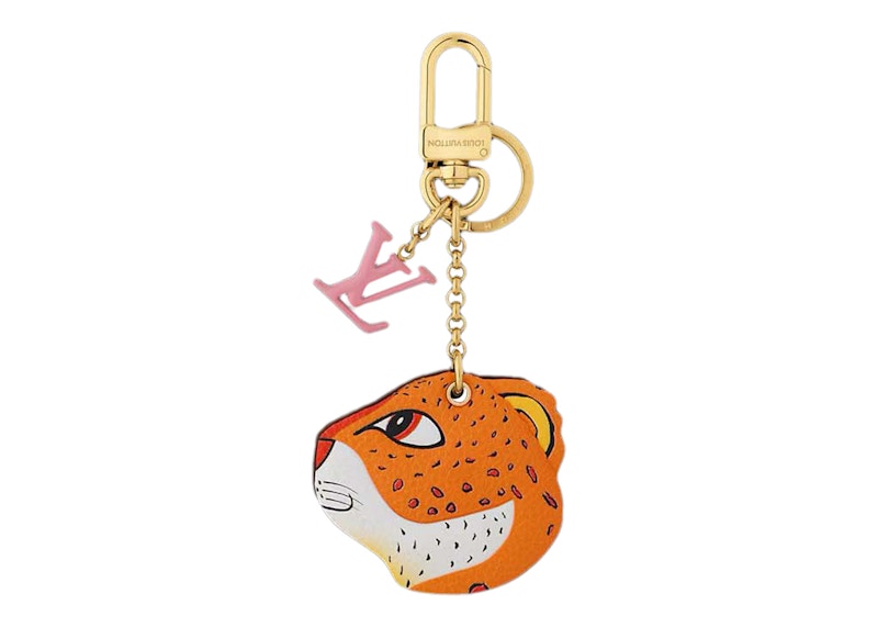 Louis Vuitton x Sun Yitian Animogram Leopard Key Holder And Bag Charm Orange