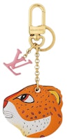 Louis Vuitton x Sun Yitian Animogram Leopard Key Holder And Bag Charm Orange Louis Vuitton x Sun Yitian Animogram Leopard Key Holder And Bag Charm Orange