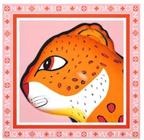Louis Vuitton x Sun Yitian Animogram Leopard Square 90 Pink Louis Vuitton x Sun Yitian Animogram Leopard Square 90 Pink