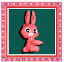 Louis Vuitton x Sun Yitian Animogram Rabbit Square 90 Pink Louis Vuitton x Sun Yitian Animogram Rabbit Square 90 Pink