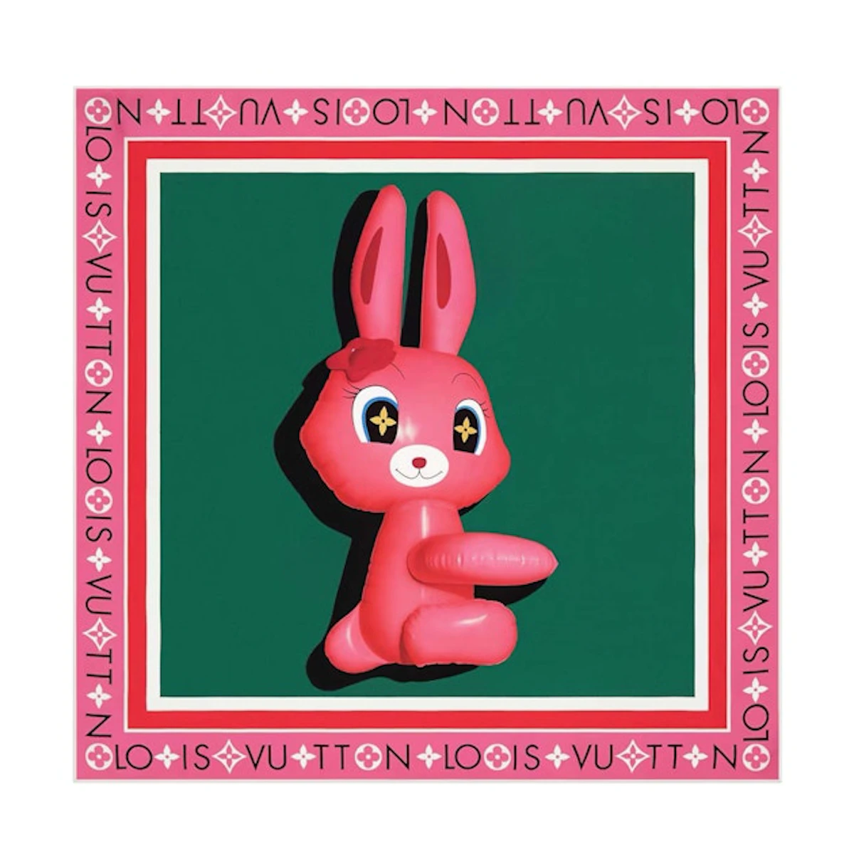 Louis Vuitton x Sun Yitian Animogram Rabbit Square 90 Pink