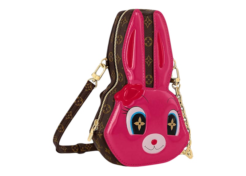 Order Dompet Rantai Louis Vuitton x Sun Yitian Arnab Merah Jambu