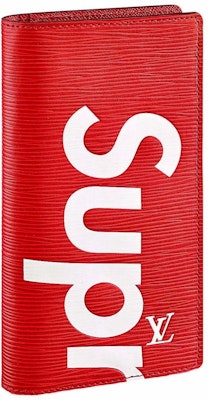 Louis Vuitton x Supreme Brazza Wallet Epi Red Buy Louis Vuitton x Supreme Brazza Wallet Epi Red