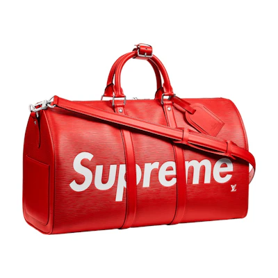 Louis Vuitton x Supreme Keepall Bandouliere Epi 45 Red