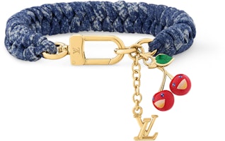 LOUIS VUITTON x Takashi Murakami Blue Logo Bracelet Unisex Couples' Edition. M4123 LOUIS VUITTON x Takashi Murakami Blue Logo Bracelet Unisex Couples' Edition. M4123
