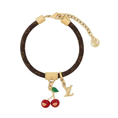 LOUIS VUITTON Takashi Murakami Brown Logo Bracelet Unisex Couple Style. M8977Z