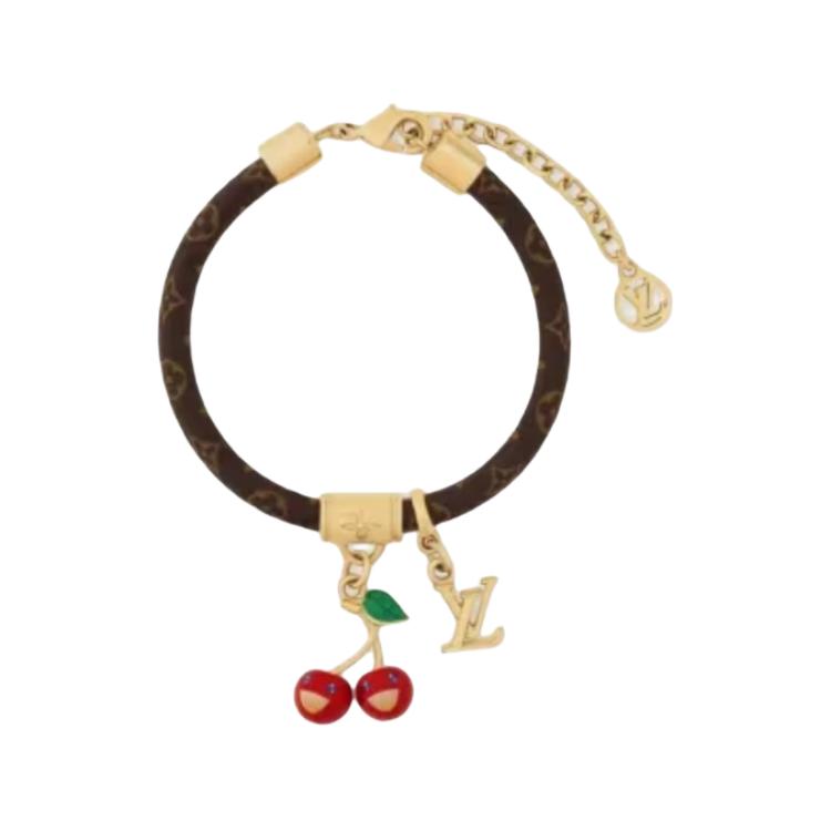 LOUIS VUITTON Takashi Murakami Brown Logo Bracelet Unisex Couple Style. M8977Z 圖 2