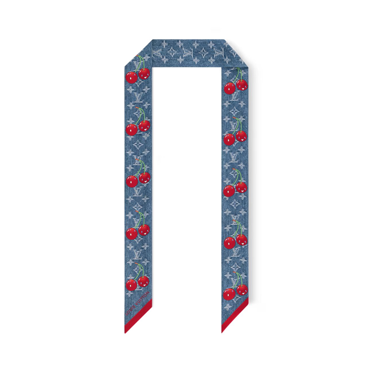 LOUIS VUITTON x Takashi Murakami Cherry Print Headband Blue Unisex Style M96390