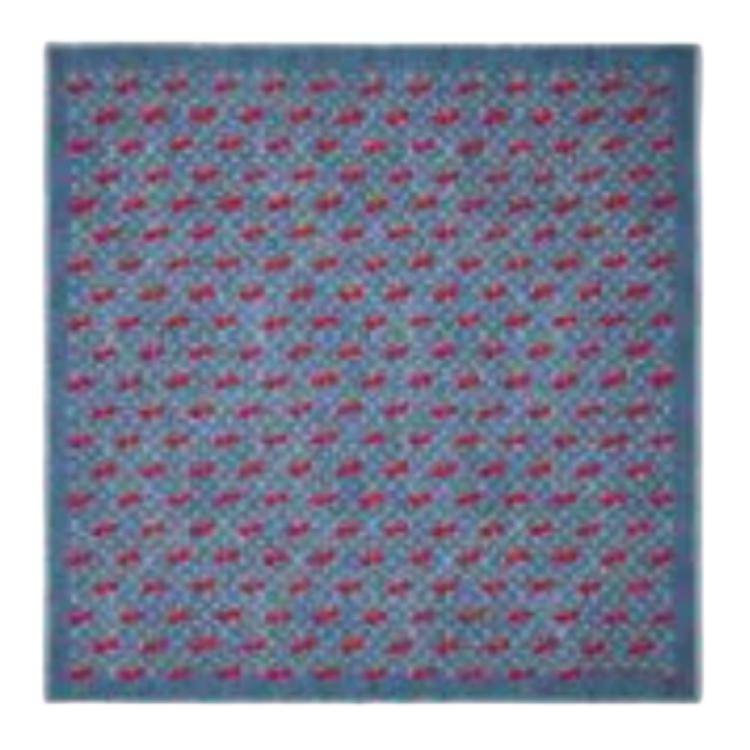 LOUIS VUITTON Takashi Murakami Collaboration Printed Scarf Blue Unisex M96379 圖 2