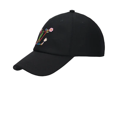 LOUIS VUITTON Takashi Murakami Colorful Logo Cap Black Unisex Adjustable Hat M5000M