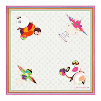 Order LOUIS VUITTON x 村上隆 可愛印花圍巾 情侶設計 白色 M96273