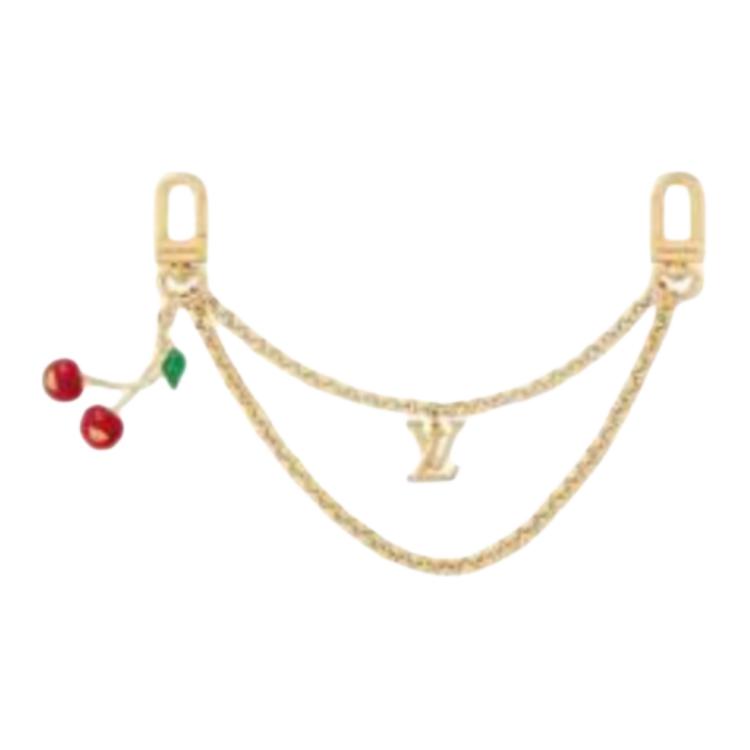 LOUIS VUITTON Takashi Murakami Gold Keychain Pendant Unisex情侣款 M02598