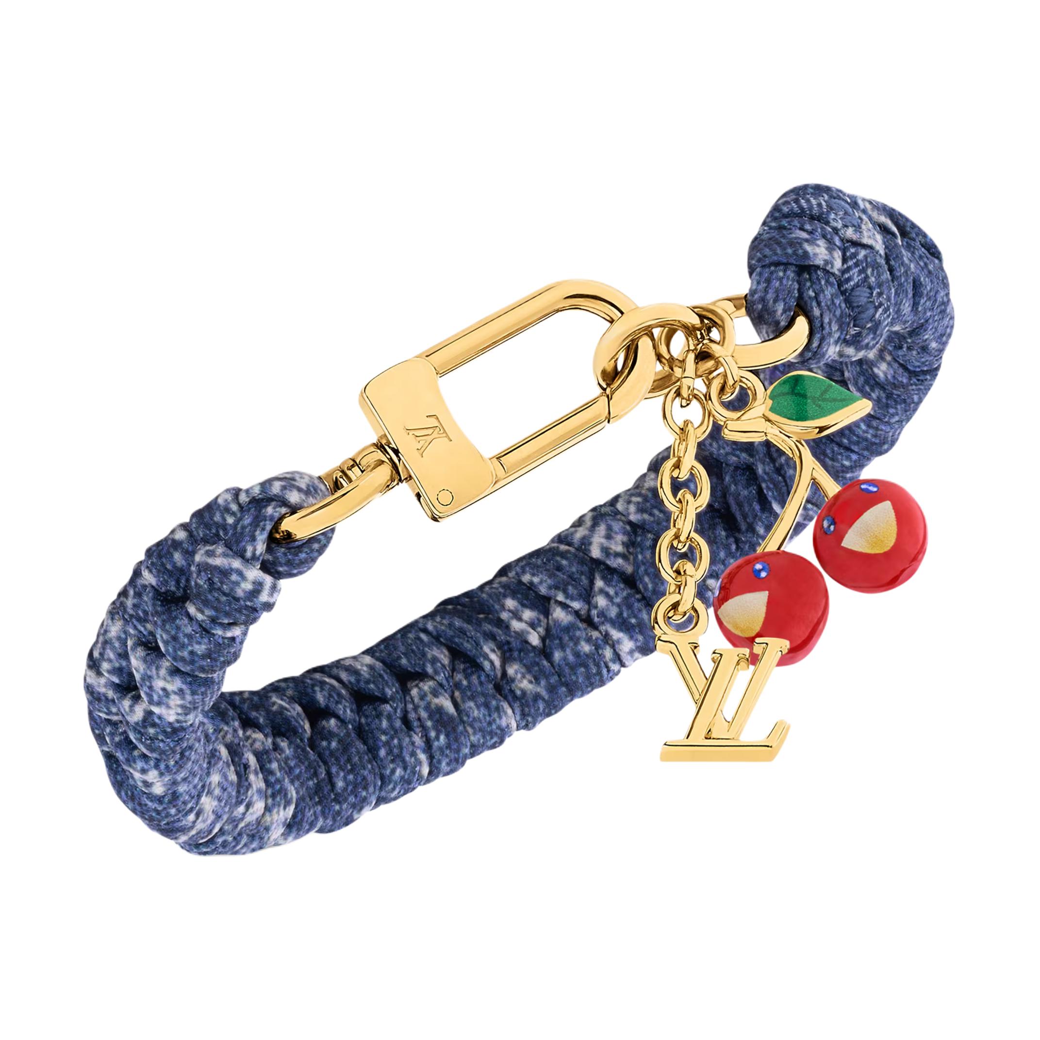 Lookbook LOUIS VUITTON x Takashi Murakami Logo Bracelet - Unisex Couples Blue M4123E