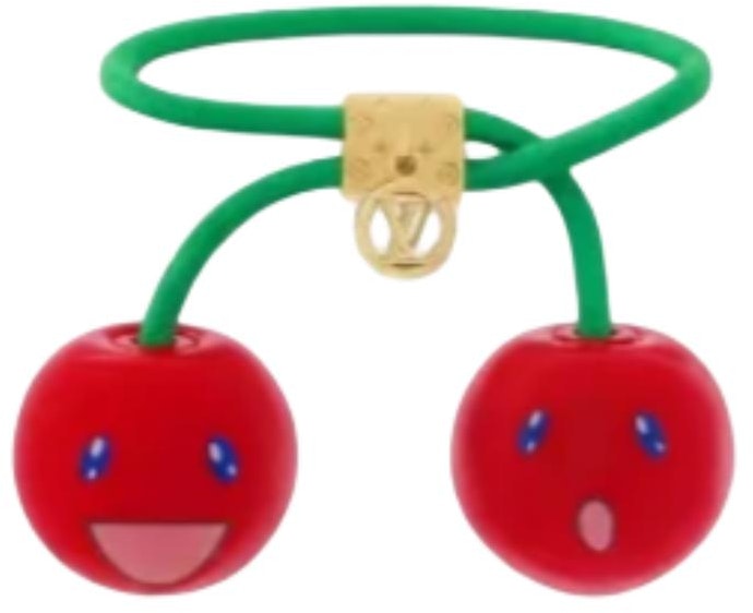 louis-vuitton-x-takashi-murakami-red-hair-tie-scrunchie-unisex-couple-design-m02901