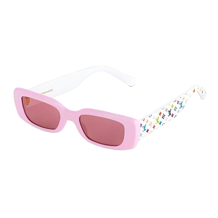 LOUIS VUITTON Takashi Murakami Square Sunglasses White Unisex Collaborative Edition Z2711W 圖 2
