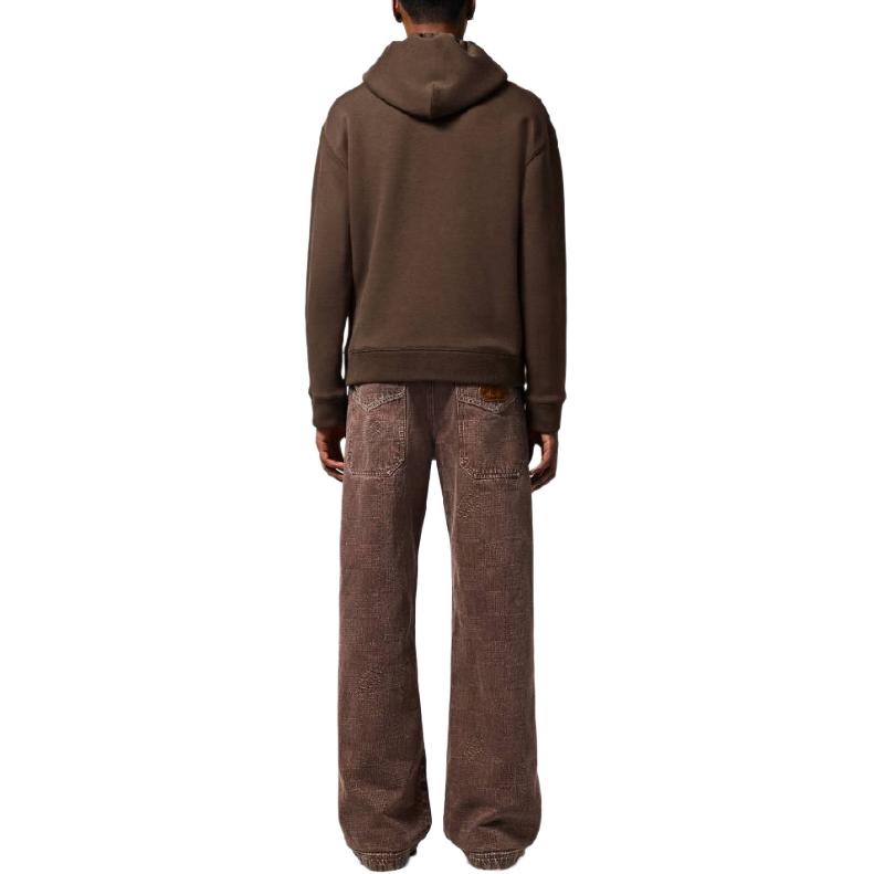 Shop 루이 비통 x 팀버랜드 FW24 브라운 워시드 스트레이트 레그 진. 1AFX42