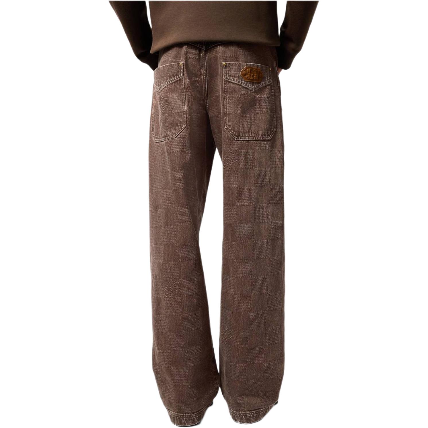 Purchase 루이 비통 x 팀버랜드 FW24 브라운 워시드 스트레이트 레그 진. 1AFX42