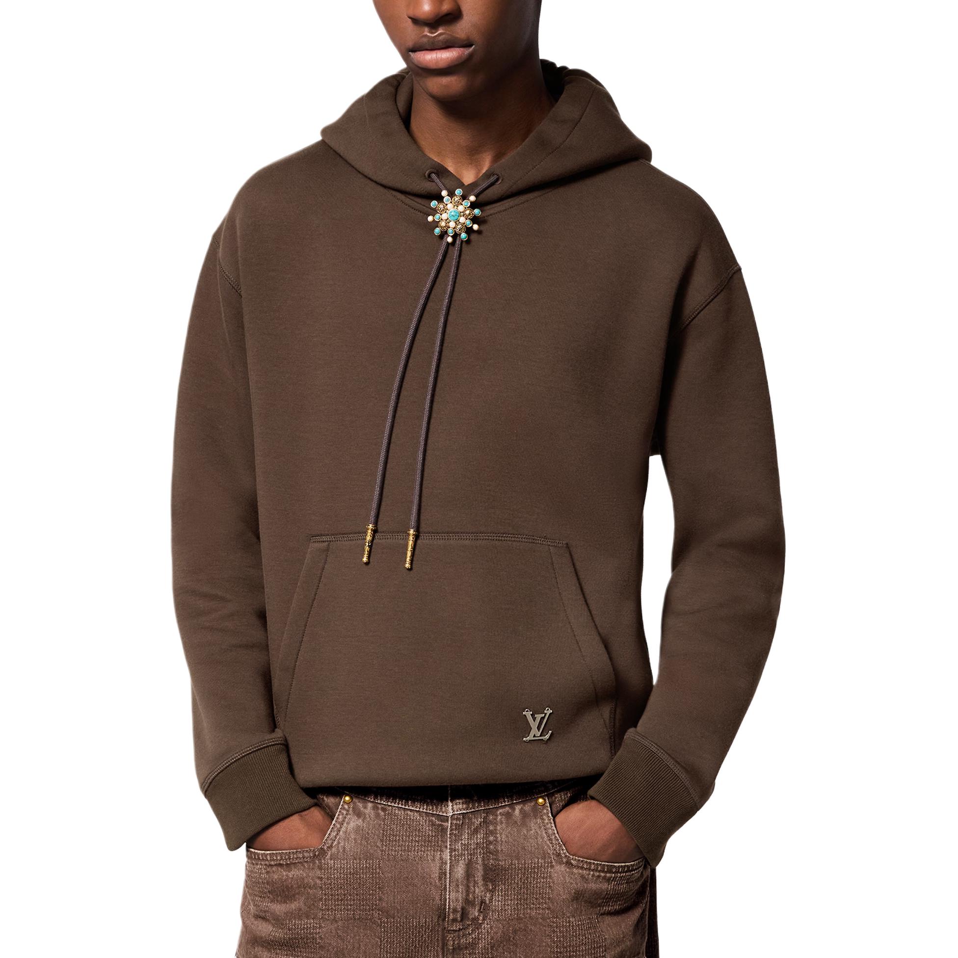 LOUIS VUITTON Timberland FW24 Brown Logo Hoodie  Pullover. 1AFWVV 圖 5