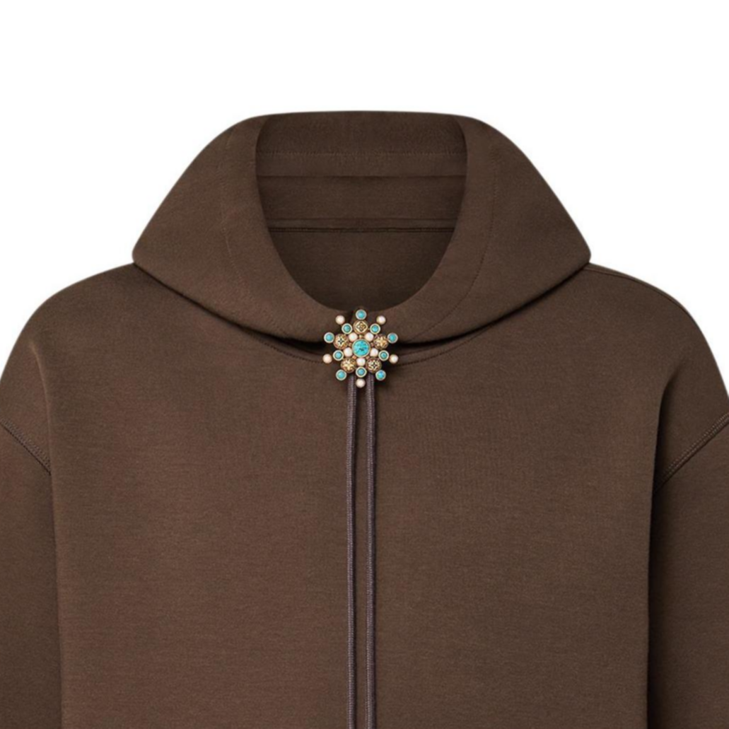 LOUIS VUITTON Timberland FW24 Brown Logo Hoodie  Pullover. 1AFWVV 圖 7