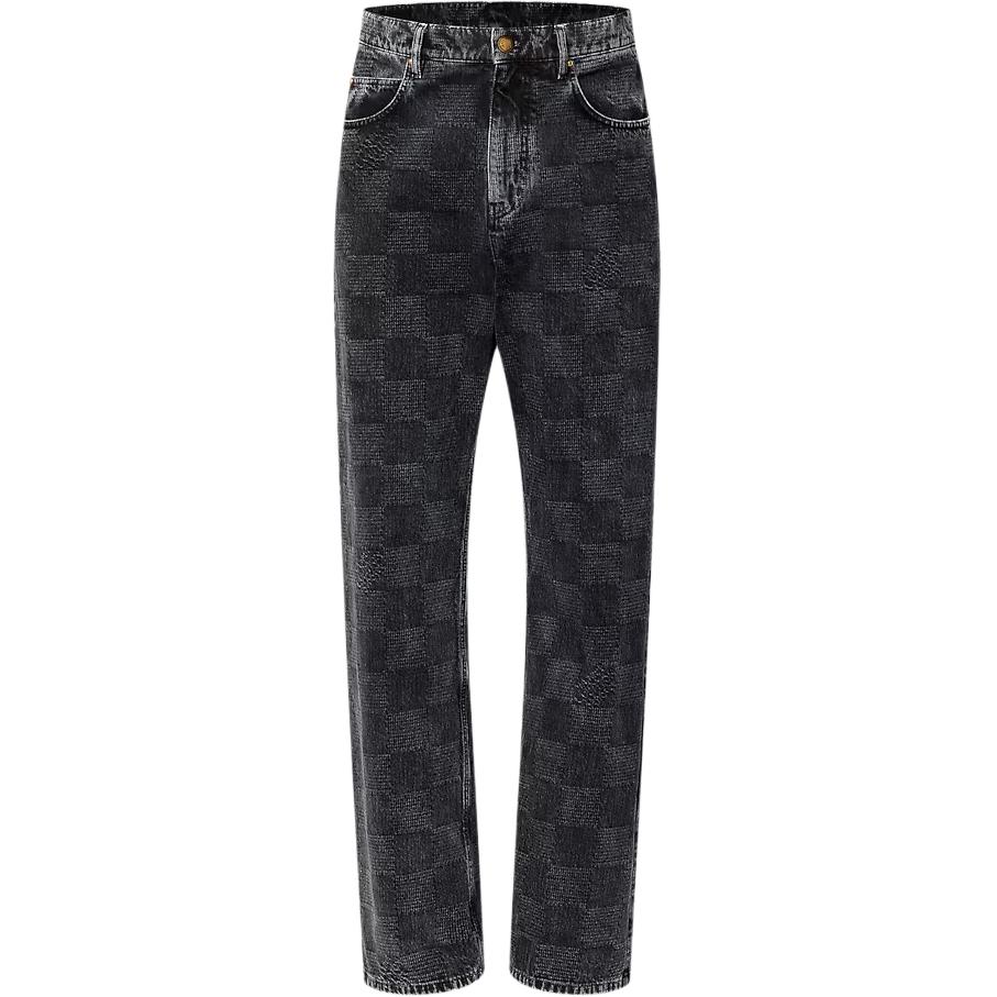 Order LOUIS VUITTON x Timberland FW24 Seluar Kasual Denim Hitam Lelaki. 1AFX66