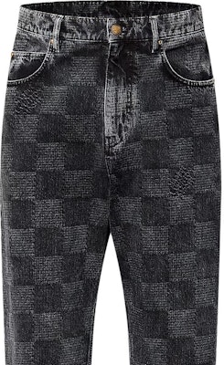 LOUIS VUITTON x Timberland FW24 Seluar Kasual Denim Hitam Lelaki. 1AFX66 Sizing LOUIS VUITTON x Timberland FW24 Seluar Kasual Denim Hitam Lelaki. 1AFX66