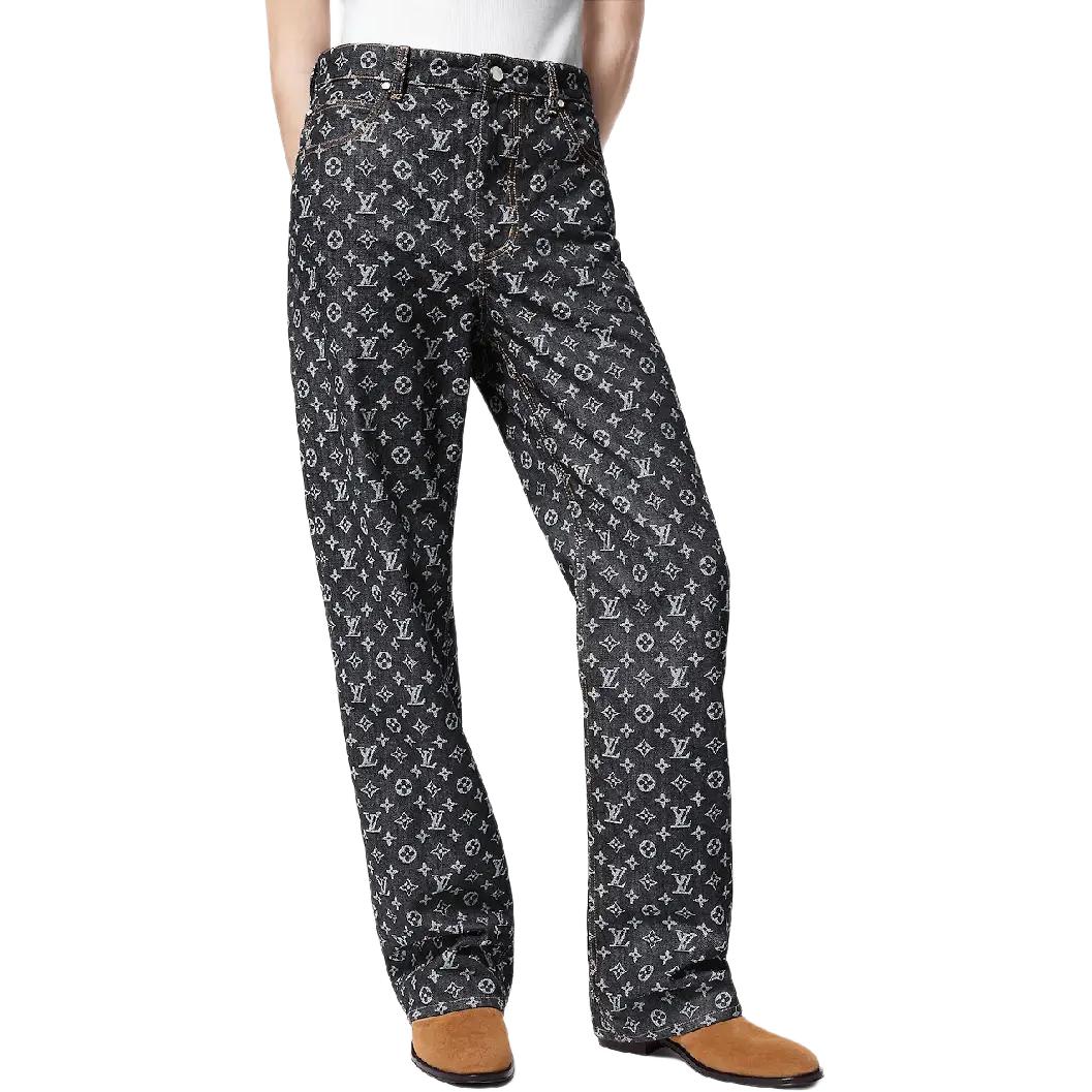 Purchase 루이비통 x 팀버랜드 SS24 로고 스트레이트 레그 데님 진 블랙 1AFX30