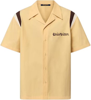 路易威登联名Tyler短袖衬衫黄色标志印花 1AFQ14 Order 路易威登联名Tyler短袖衬衫黄色标志印花 1AFQ14