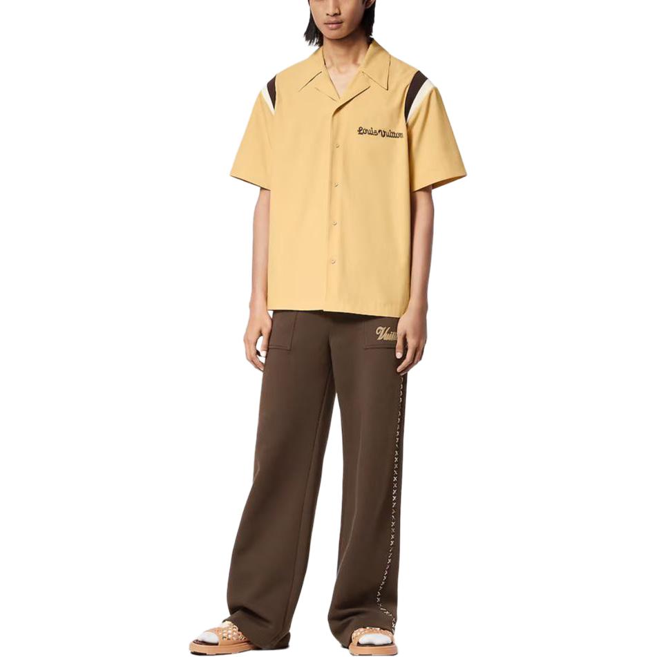 Lookbook 路易威登联名Tyler短袖衬衫黄色标志印花 1AFQ14