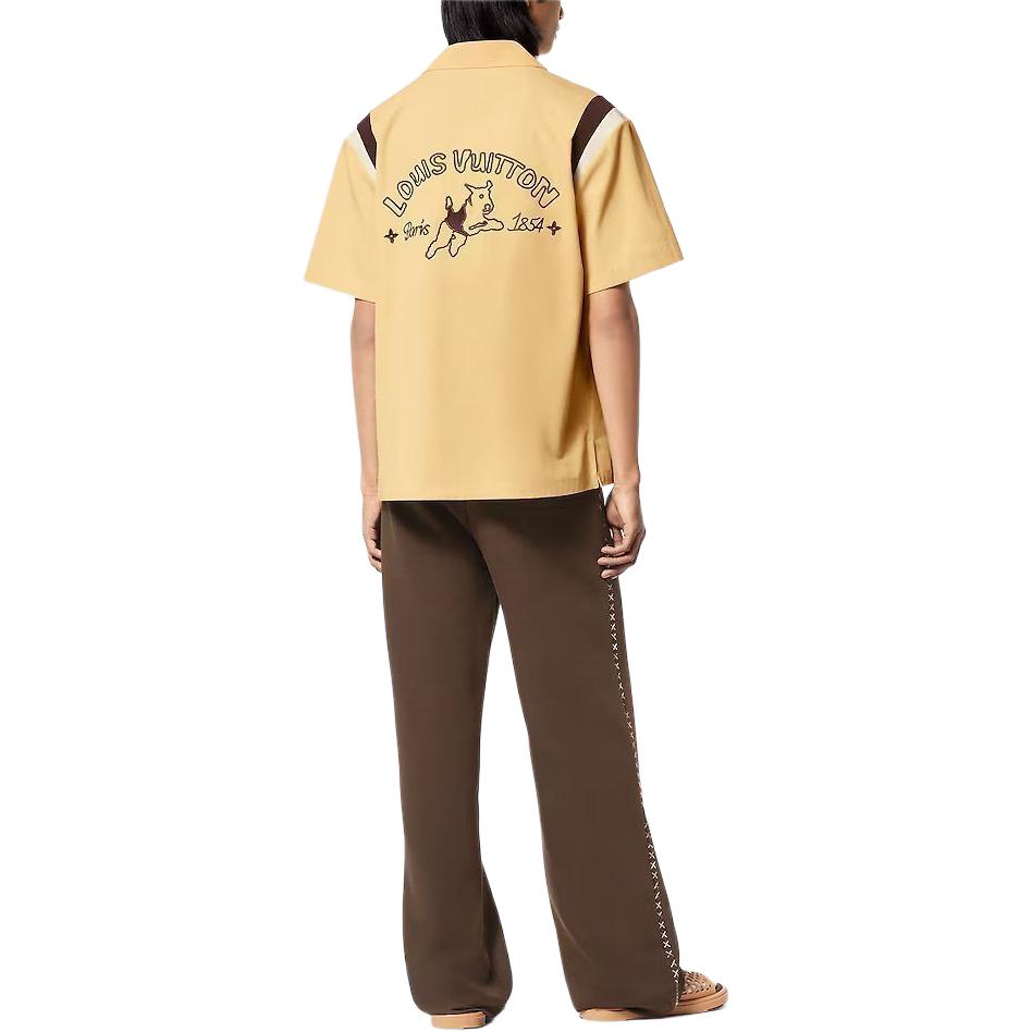 Shop 路易威登联名Tyler短袖衬衫黄色标志印花 1AFQ14