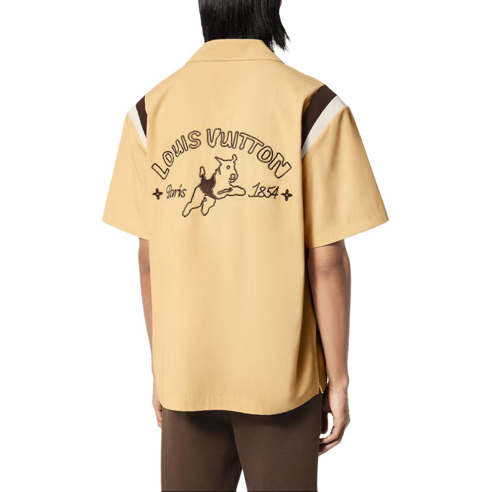 Details for 路易威登联名Tyler短袖衬衫黄色标志印花 1AFQ14