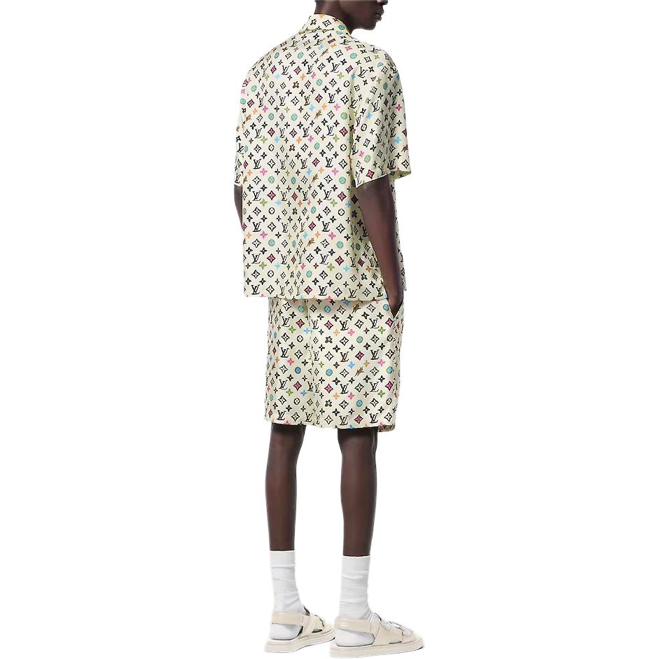 Shop LOUIS VUITTON x Tyler Elastic Waist Beige Printed Pocket Casual Shorts Men. 1AFPZB
