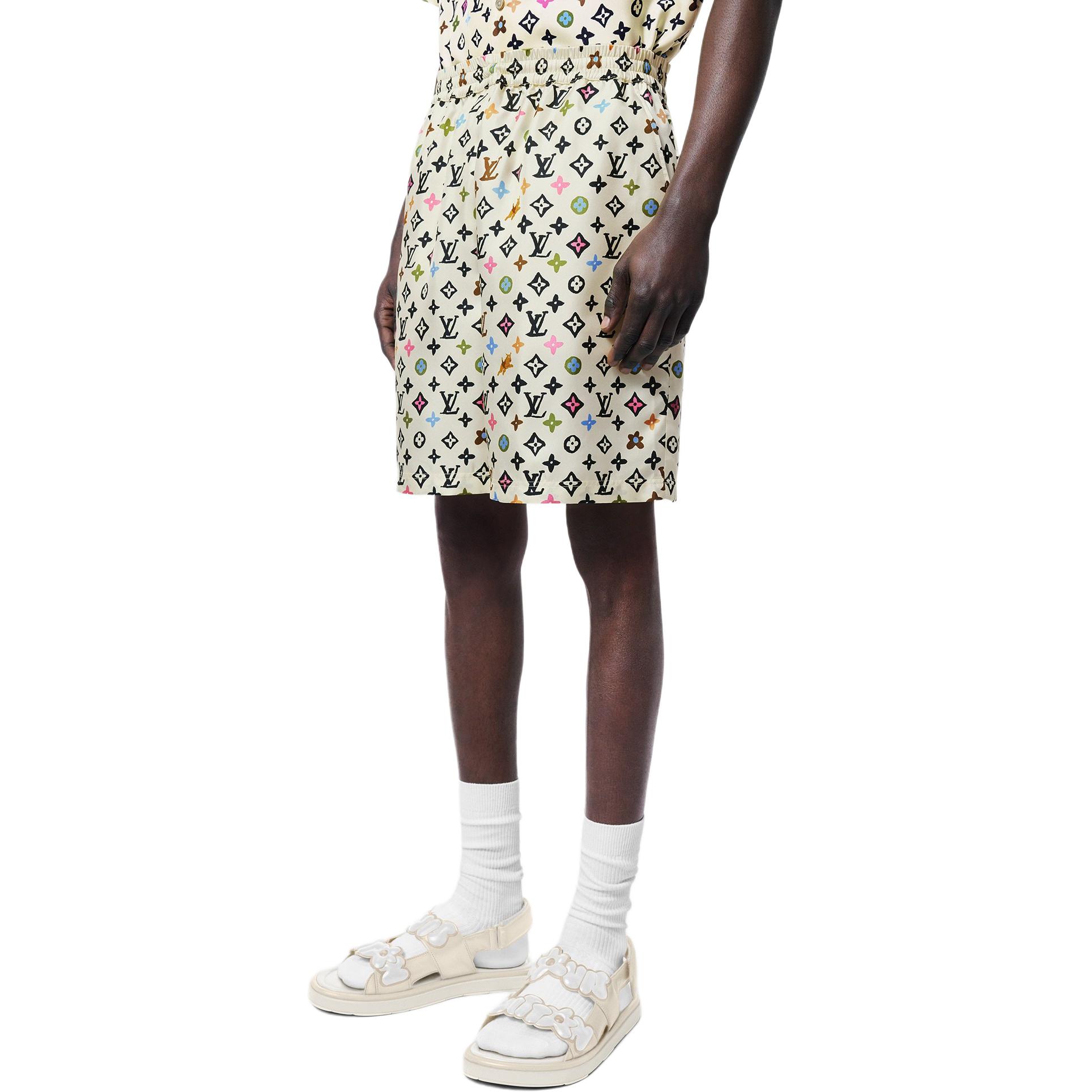 Purchase LOUIS VUITTON x Tyler Elastic Waist Beige Printed Pocket Casual Shorts Men. 1AFPZB