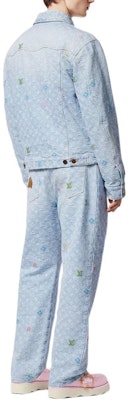 루이비통 x 타일러 FW24 로고 프린트 버튼 진 포켓 데님 청바지 블루 남성용. 1AFPV5 Purchase 루이비통 x 타일러 FW24 로고 프린트 버튼 진 포켓 데님 청바지 블루 남성용. 1AFPV5