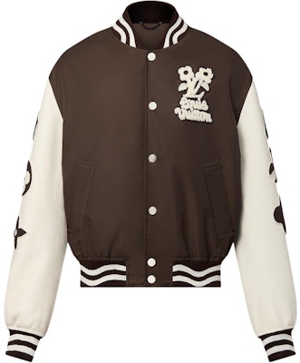 路易威登x泰勒标志棕色棒球夹克男士长袖外套 1AFPWT Buy 路易威登x泰勒标志棕色棒球夹克男士长袖外套 1AFPWT