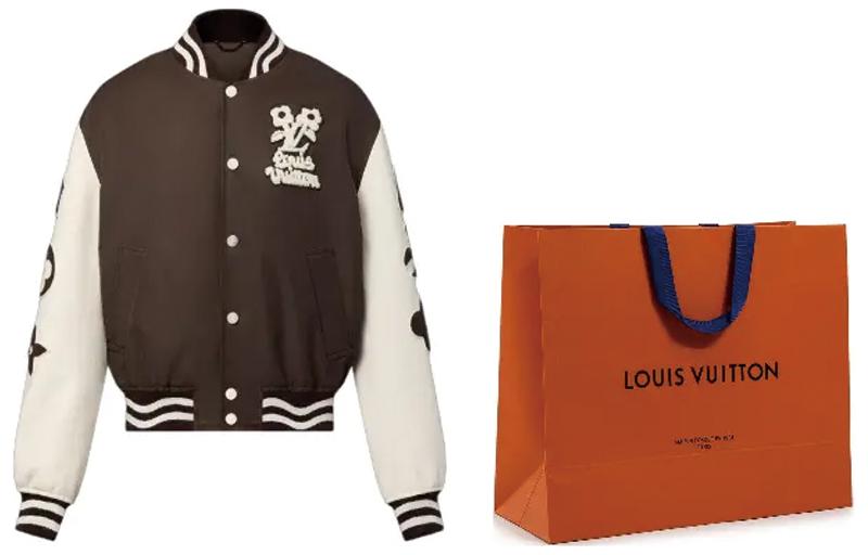 Lookbook 路易威登x泰勒标志棕色棒球夹克男士长袖外套 1AFPWT