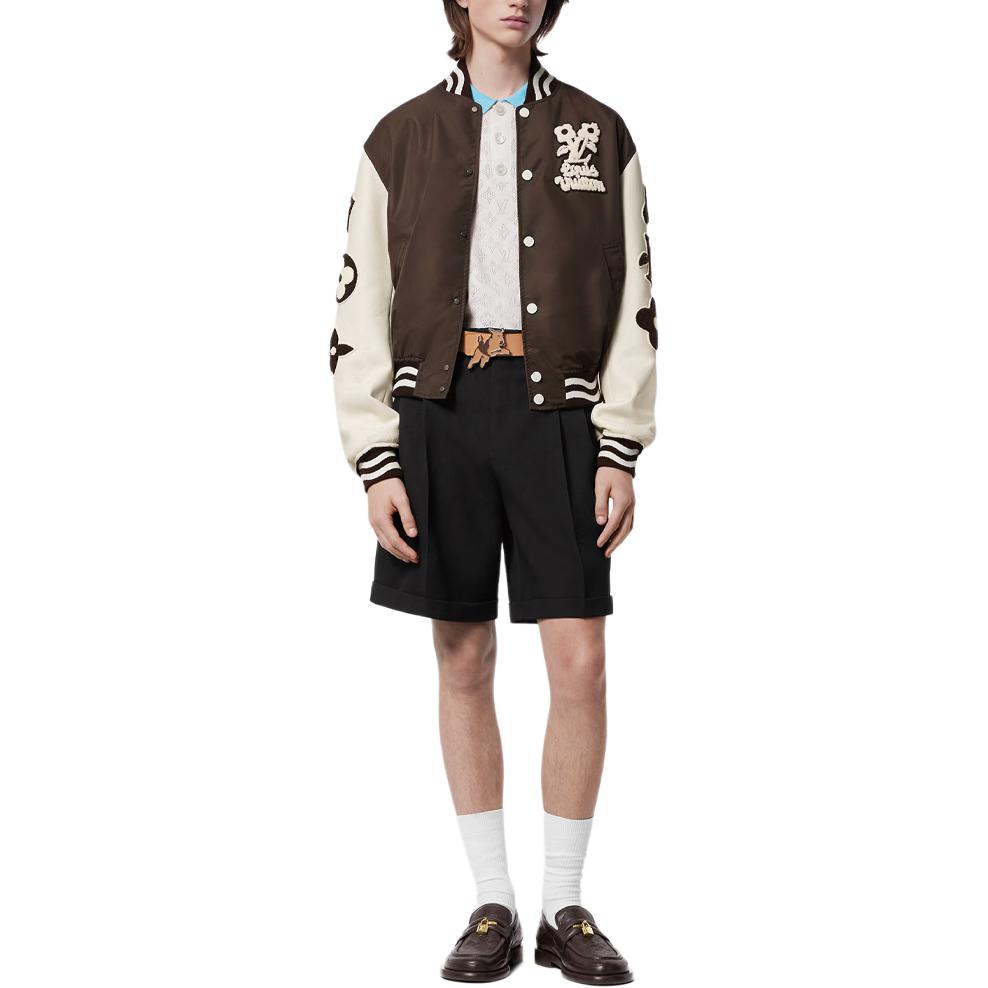 Shop 路易威登x泰勒标志棕色棒球夹克男士长袖外套 1AFPWT