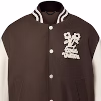Cheap ルイヴィトン x タイラー ロゴ ブラウン バーシティ ベースボールジャケット メンズ 長袖 1AFPWT