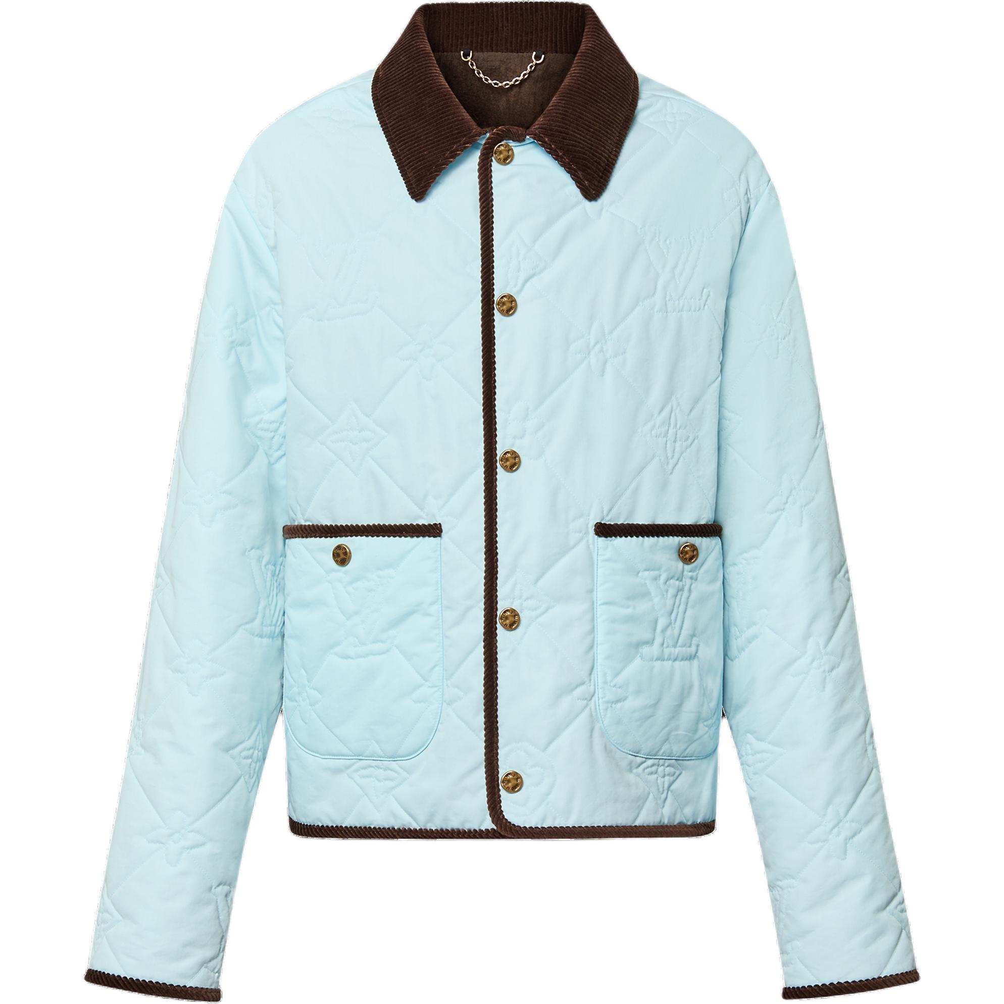 LOUIS VUITTON Tyler Patchwork Slim Fit Jacket  Light Blue 1AFPTU