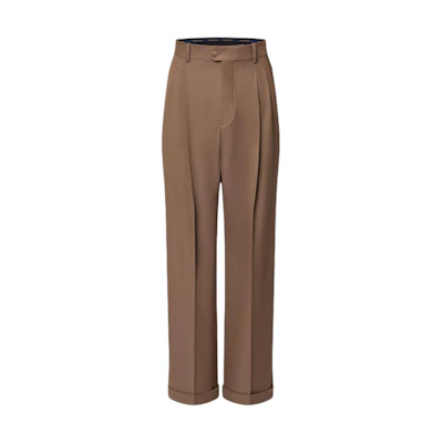 LOUIS VUITTON Tyler SS24 Brown Straight-Leg Casual Pants for Men. 1AFRE9