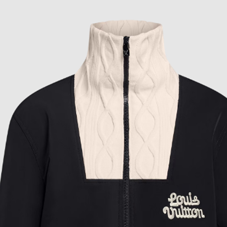 Sizing 루이비통 x 타일러 SS24 컬러블록 로고 자수 하이넥 재킷 남성 멀티컬러 1AFPU6