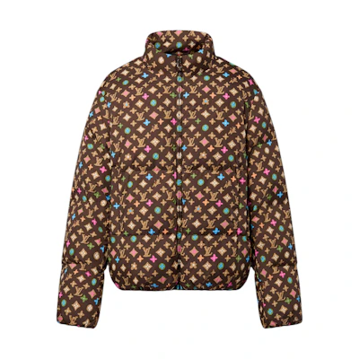 LOUIS VUITTON Tyler SS24 Colorblock Logo High-Neck Puffer Jacket Multi-. 1AFRC1