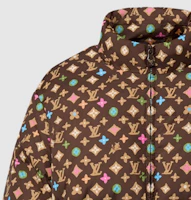 Details for LOUIS VUITTON x Tyler SS24 Colorblock Logo High-Neck Puffer Jacket Multi-. 1AFRC1