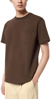 路易威登 x Tyler SS24 压纹标志巧克力棕色口袋短袖T恤 1AFPT6 Details for 路易威登 x Tyler SS24 压纹标志巧克力棕色口袋短袖T恤 1AFPT6