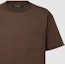 Cheap 路易威登 x Tyler SS24 压纹标志巧克力棕色口袋短袖T恤 1AFPT6