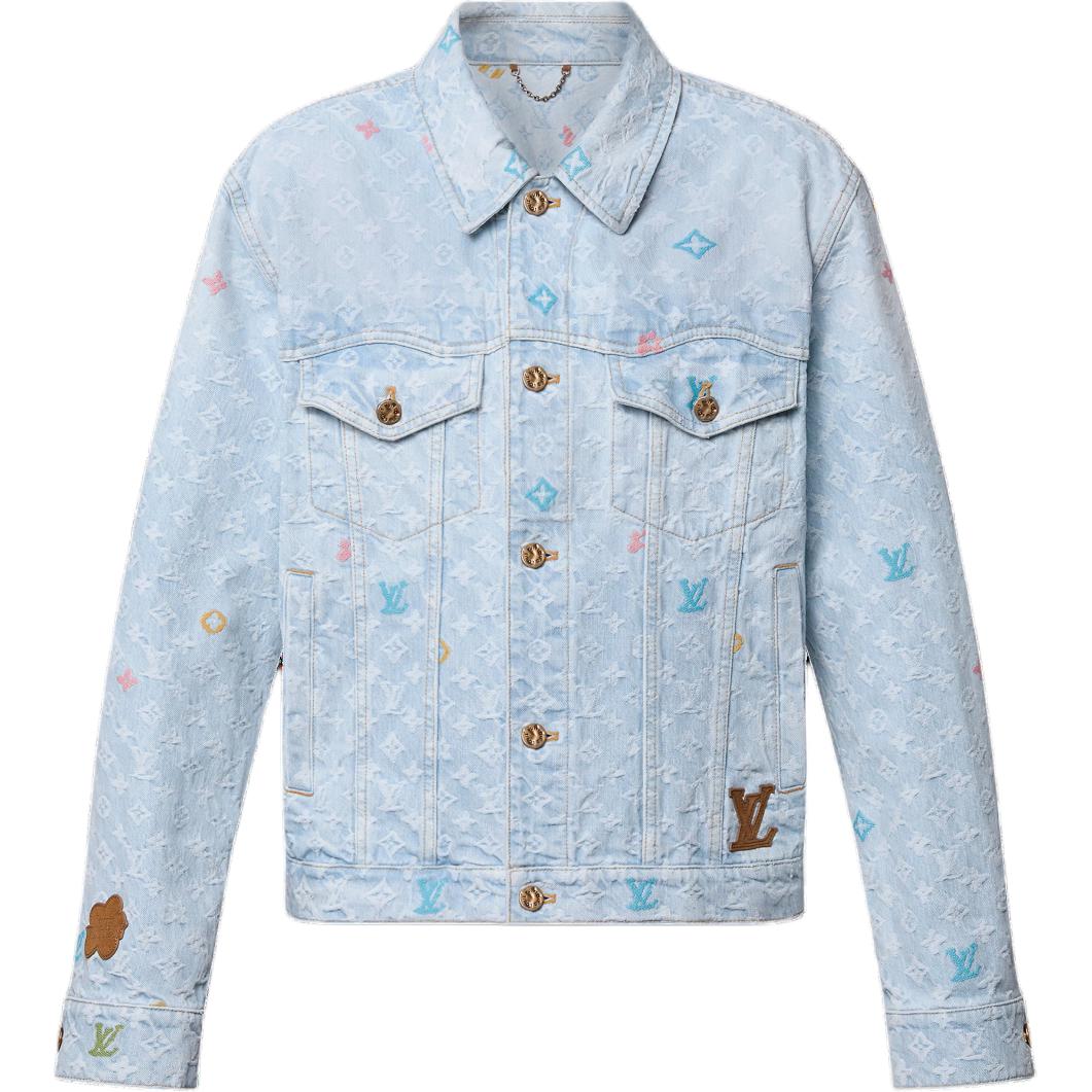 Order Chaqueta Vaquera Bordada LOUIS VUITTON x Tyler SS24 Azul Claro Manga Larga 1AFRXI